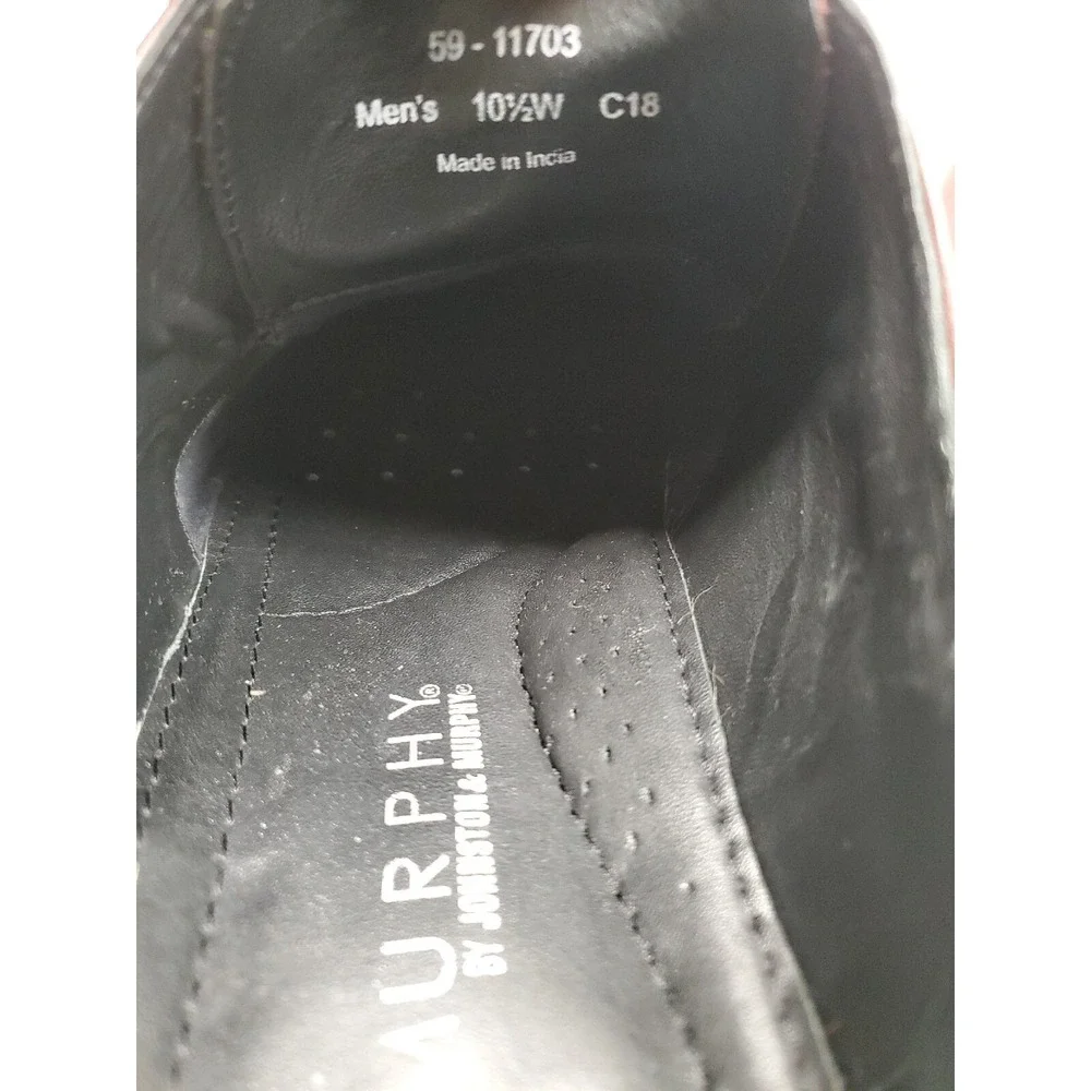 J.Murphy Dress‎ Shoes Burgundy Leather Oxford Cap Toe  Men's US Size 10.5W